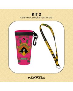 Puma Punku Festival - 11 Anos - KIT 2 (Copo Rosa, Cordão, P. Copo)