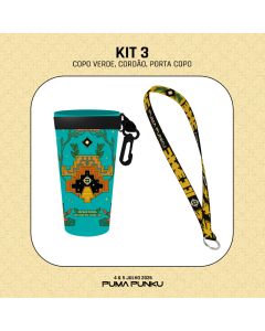 Puma Punku Festival - 11 Anos - KIT 3 (Copo Verde, Cordão, P. Copo)