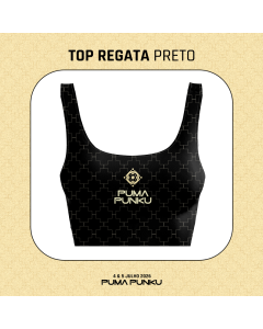 Puma Punku Festival - 11 Anos - TOP REGATA (PRETO)