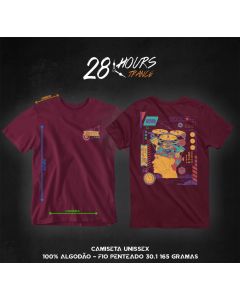 28 Hours Trance - 1º Lote Camiseta Vinho